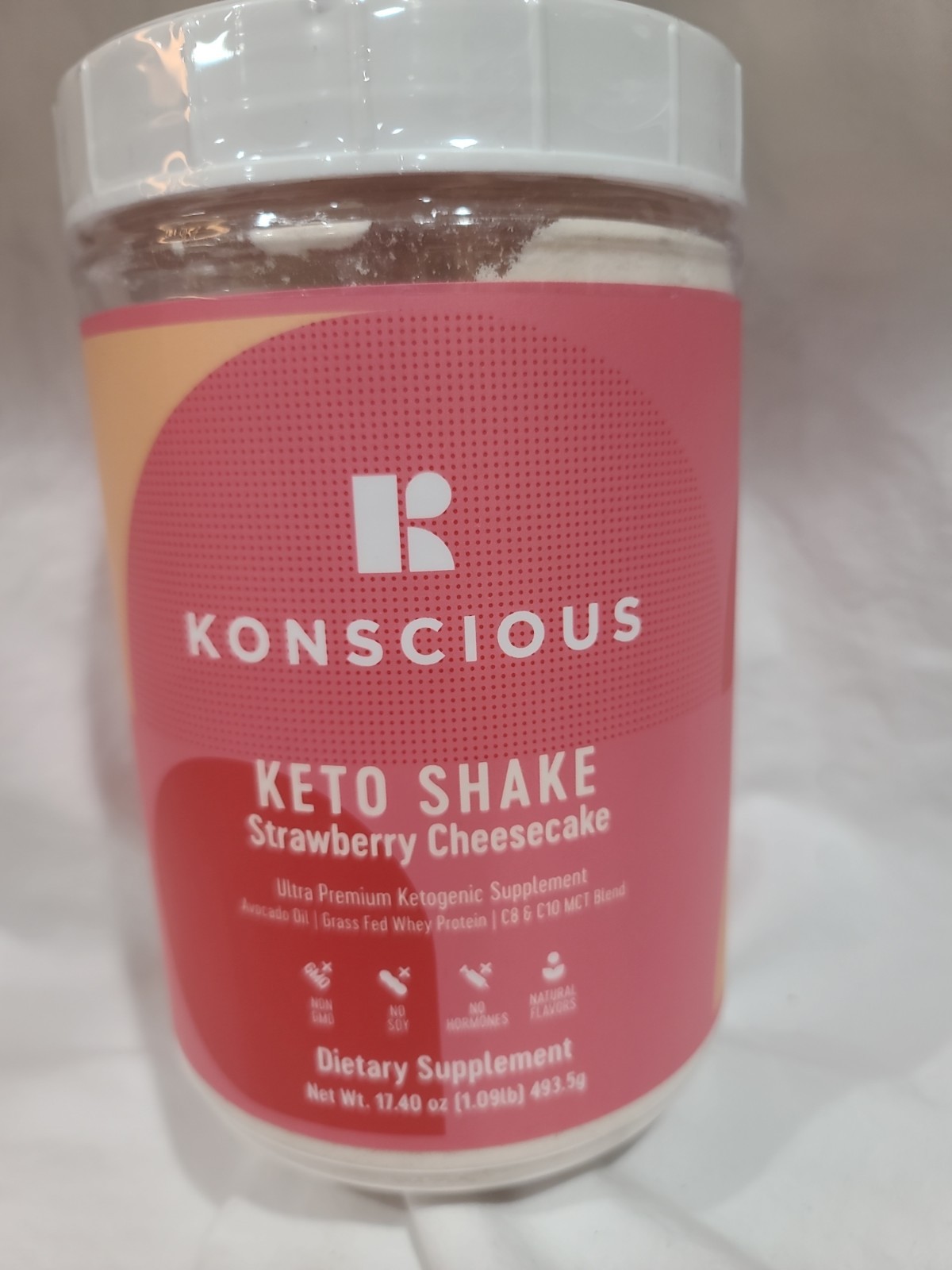 Konscious Keto Shake Strawberry Cheesecake 17.4 oz