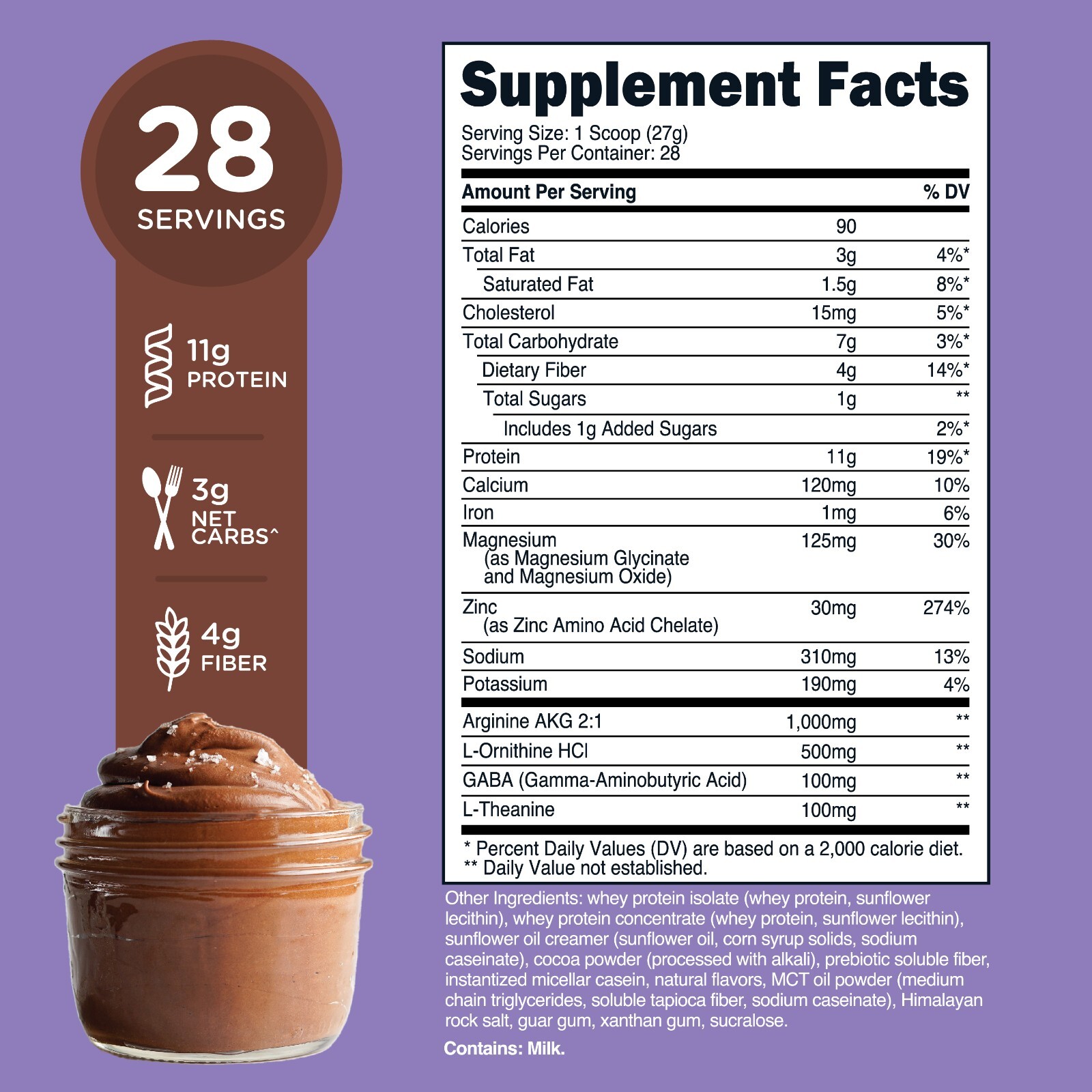 TransformHQ Nighttime Meal Replacement Shake, Chocolate Mousse Flavor, 1.4 LB