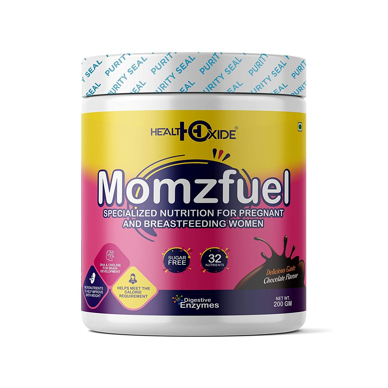 HealthOxide Momzfuel – High Protein Nutrition Drink Mix Powder 200gm