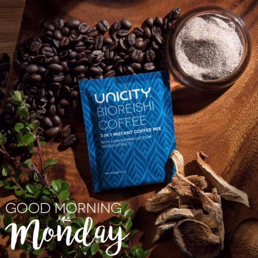 UNICITY BIO REISHI Instant Coffee Mix Beverage Cholesterol Free Fat Burn Diet