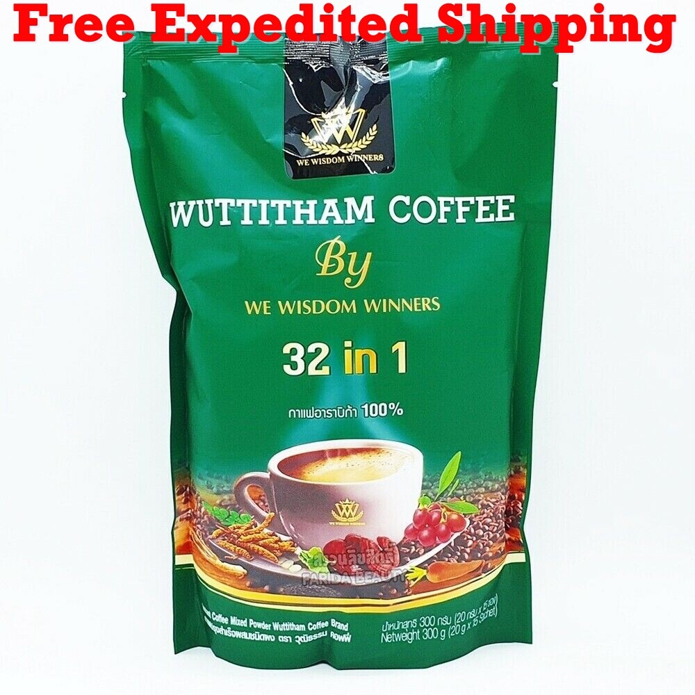 10X Wuttitham Coffee Healthy Instant Coffee 32in1 Natural Herb Weight Control