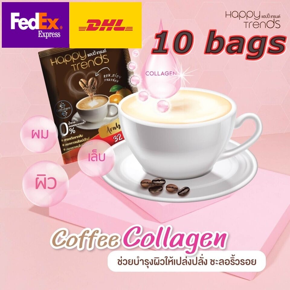 Happy Trends Coffee 32 in 1 Healthy Coffee Mix With Collagen Nourish Skin, Bones