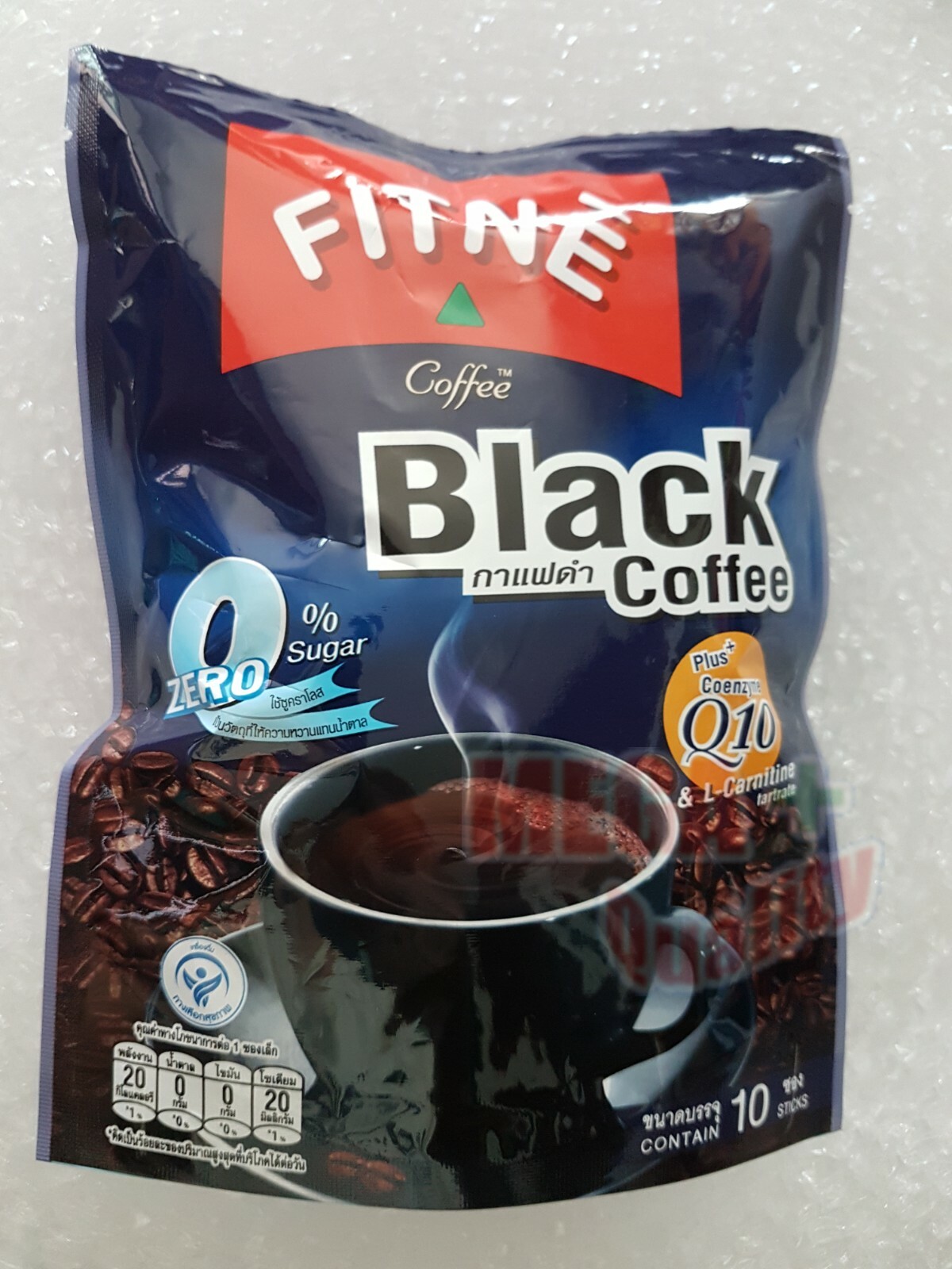 4x Fitne Black Coffee Instant Mix 0%Sugar Coenzyme Q10 Weight Loss Diet 10 stick