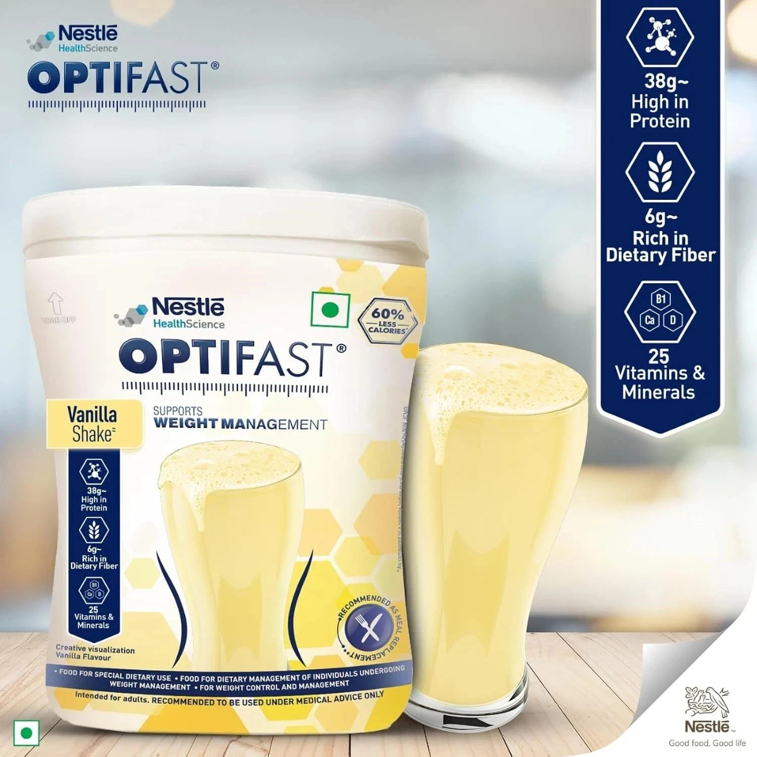 Nestle Optifast Weight Management Shake, Weight Loss Diet, Vanilla 400 gm