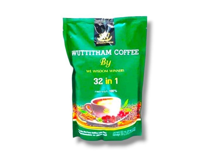 5 x Wuttitham Healthy Instant Coffee 32 in 1 Mixed Herbs Manage Weight Control