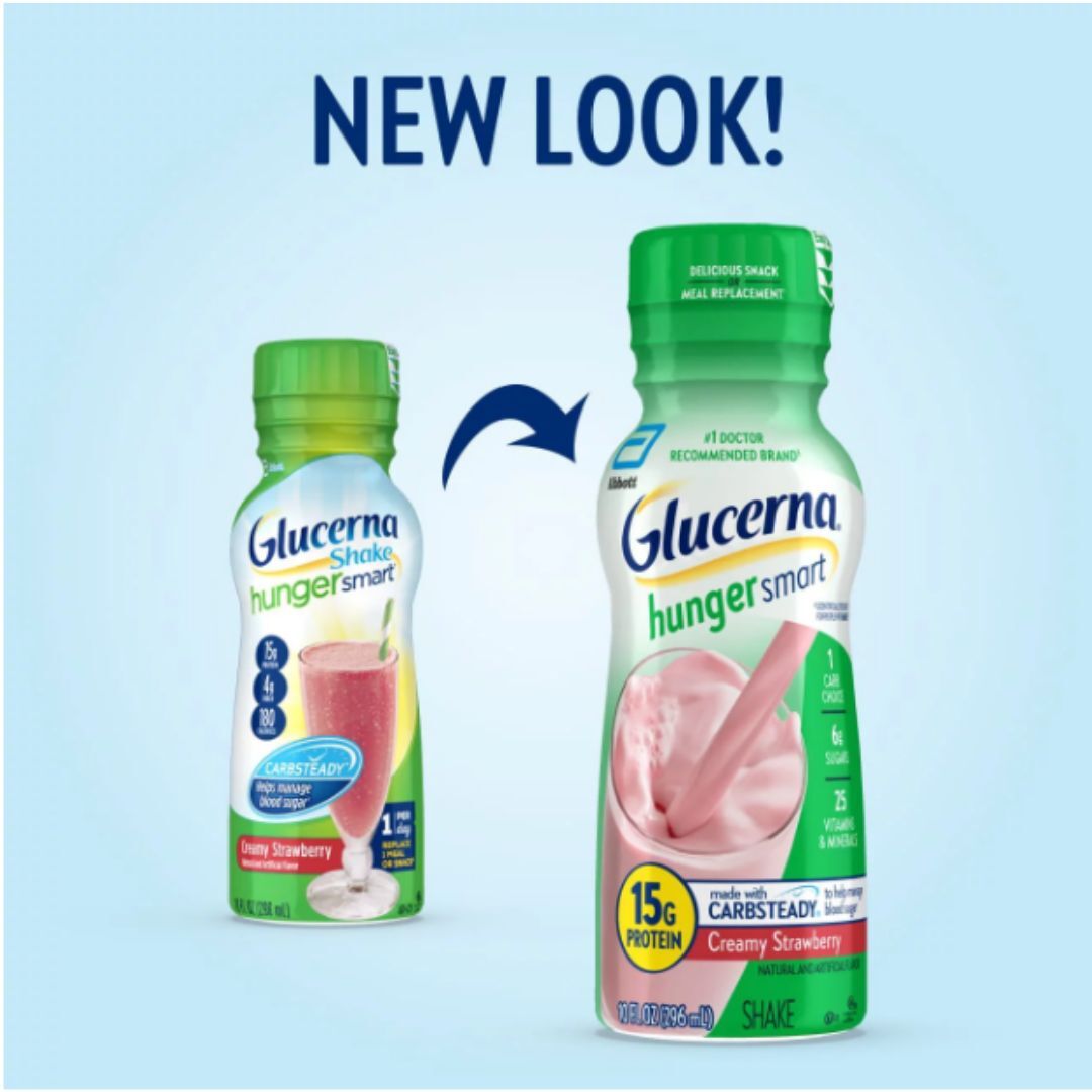 Glucerna Hunger Smart Shake, Creamy Strawberry, 10-fl-oz Bottle, 6 Count