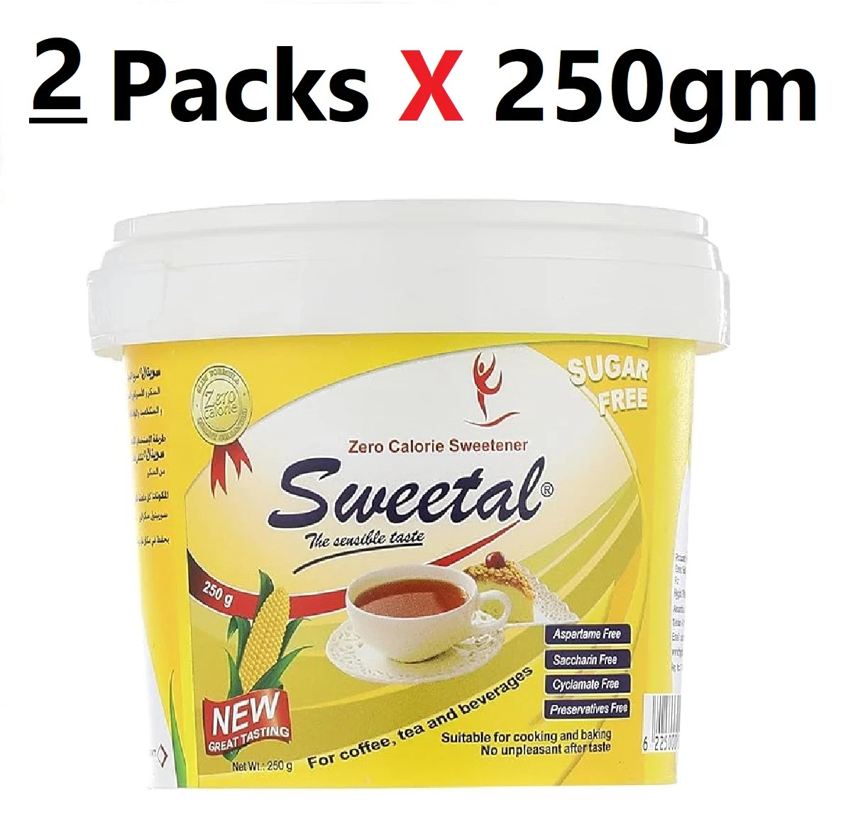 Sweetal Diet Sugar Zero Calorie Sweetner for coffe and tea( 2 Packs X 250gm )