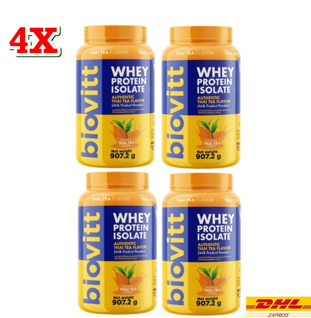 4x Biovitt Whey Protein Isolate Thai Tea Flavor Powder Drink Meal Replacement