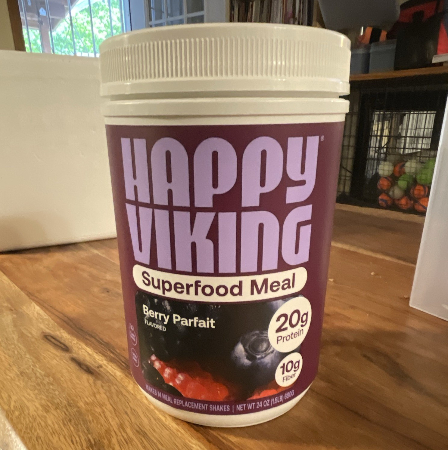 Happy Viking Superfood Meal Shake Powder, Berry Parfait, 24 oz, exp 10-28-2026