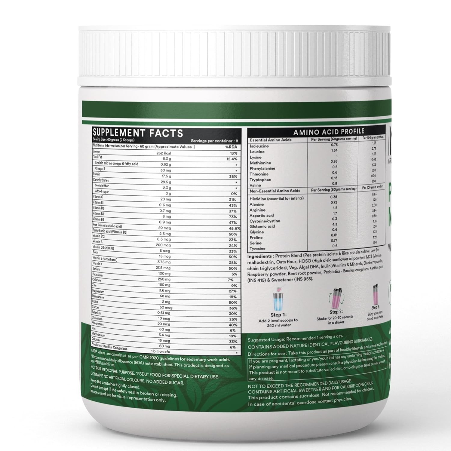 INLIFE Plant Based Meal Replacement Shake | 500g (Mixed Berry)