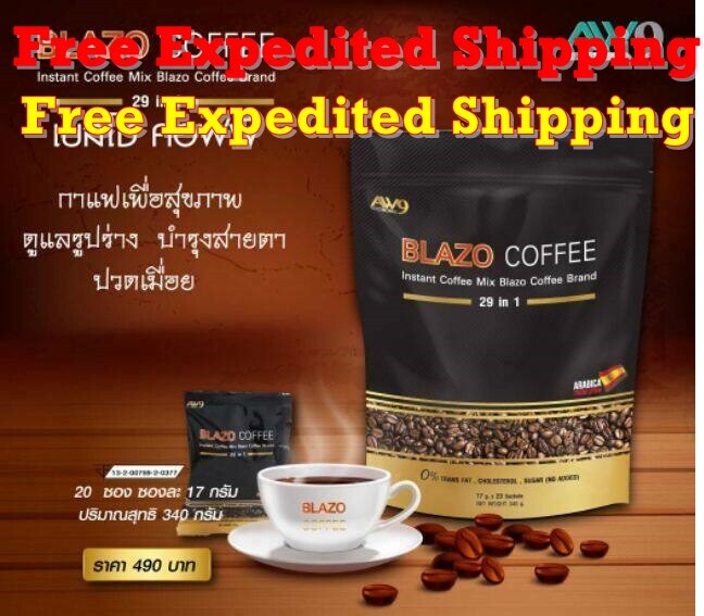 10 Blazo Coffee, Instant Coffee Premium Arabica Antioxidants Non-Fat Sugar Free
