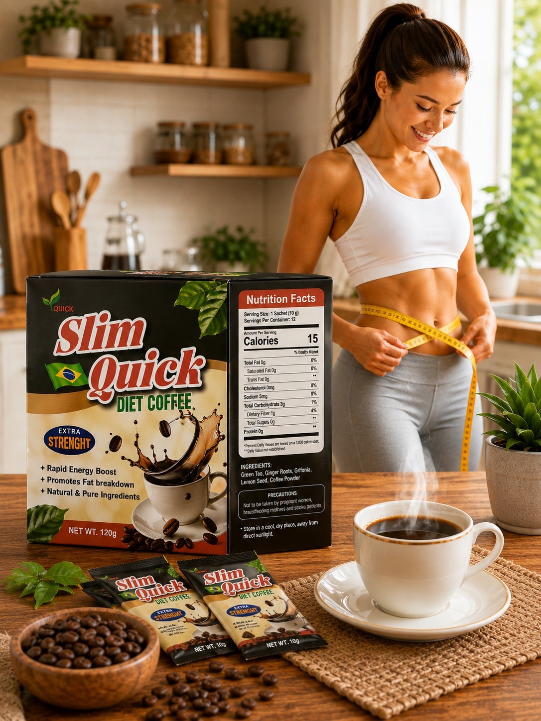 Slim Quick Diet Coffee Original Appetite Suppressant coff