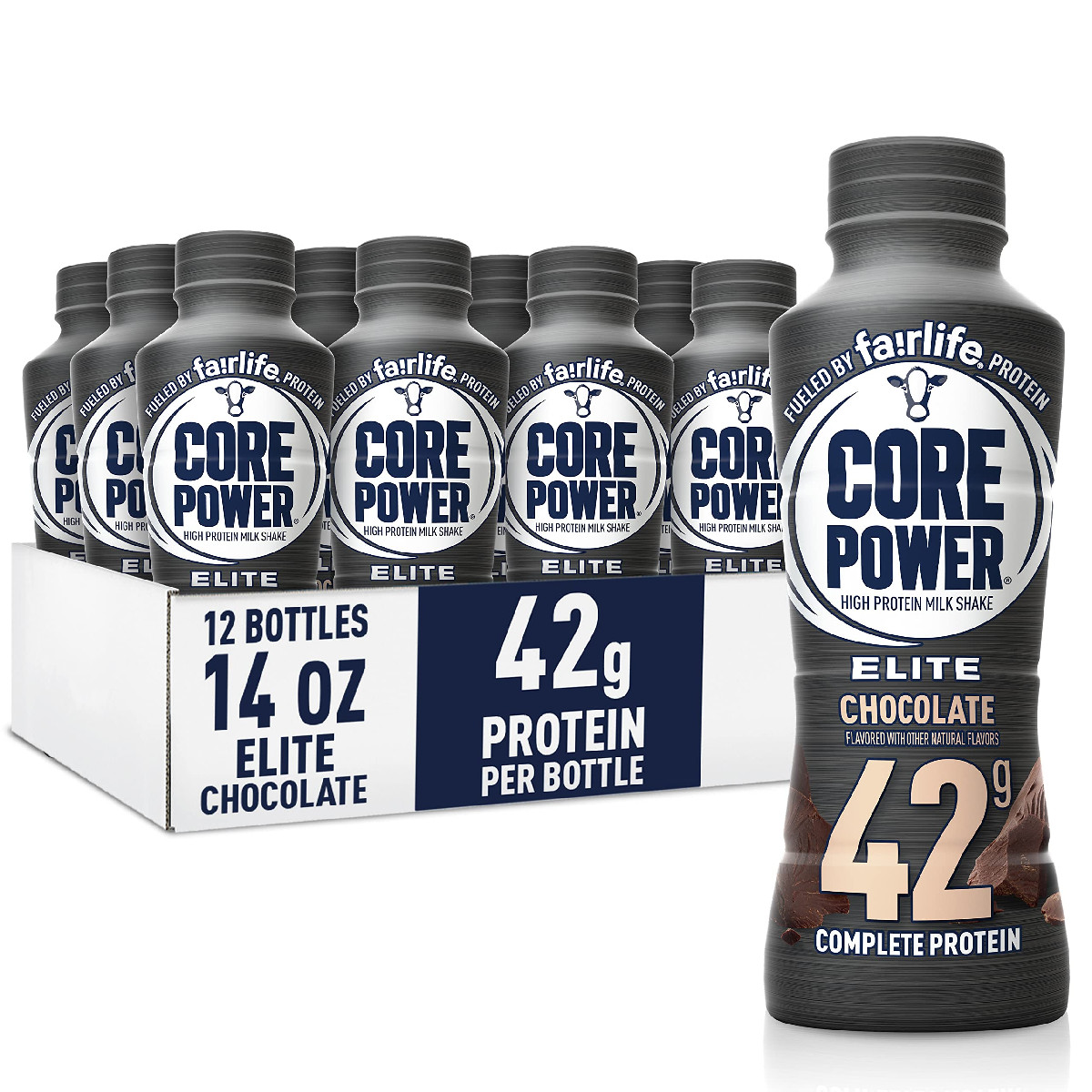 Core Power Elite High Protein Shake Chocolate 42G Bottle 14Oz 12 Pack