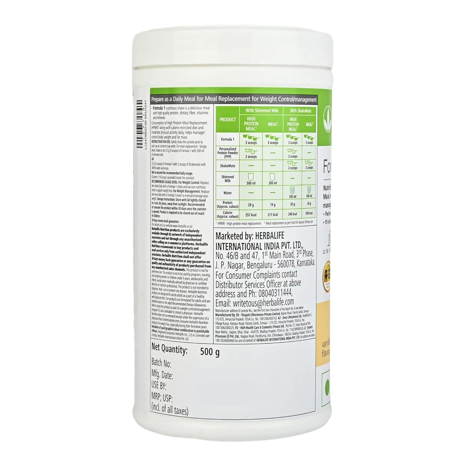 FORMULA 1 SHAKE MIX VANILLA WITH SHAKEMATE NUTRITIONAL HEALTHY MEAL REPLACEMENT