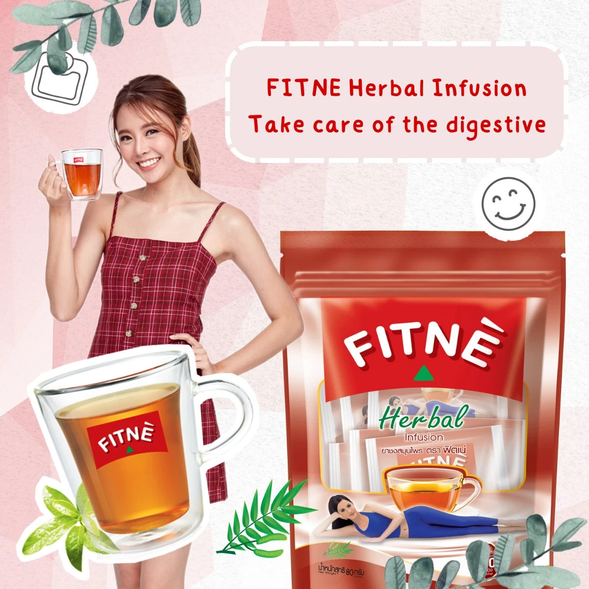 4 Packs Fitne Herbal Tea Weight Loss Slimming Original Diet Detox Bag Infusion
