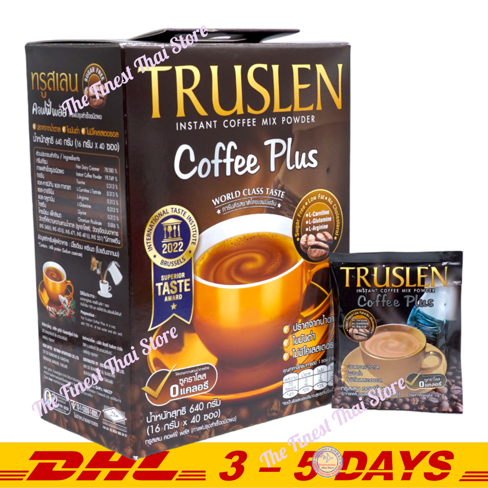 Big Pack Truslen Coffee Plus Instant Coffee Mix Powder 16g x 40 Sachets