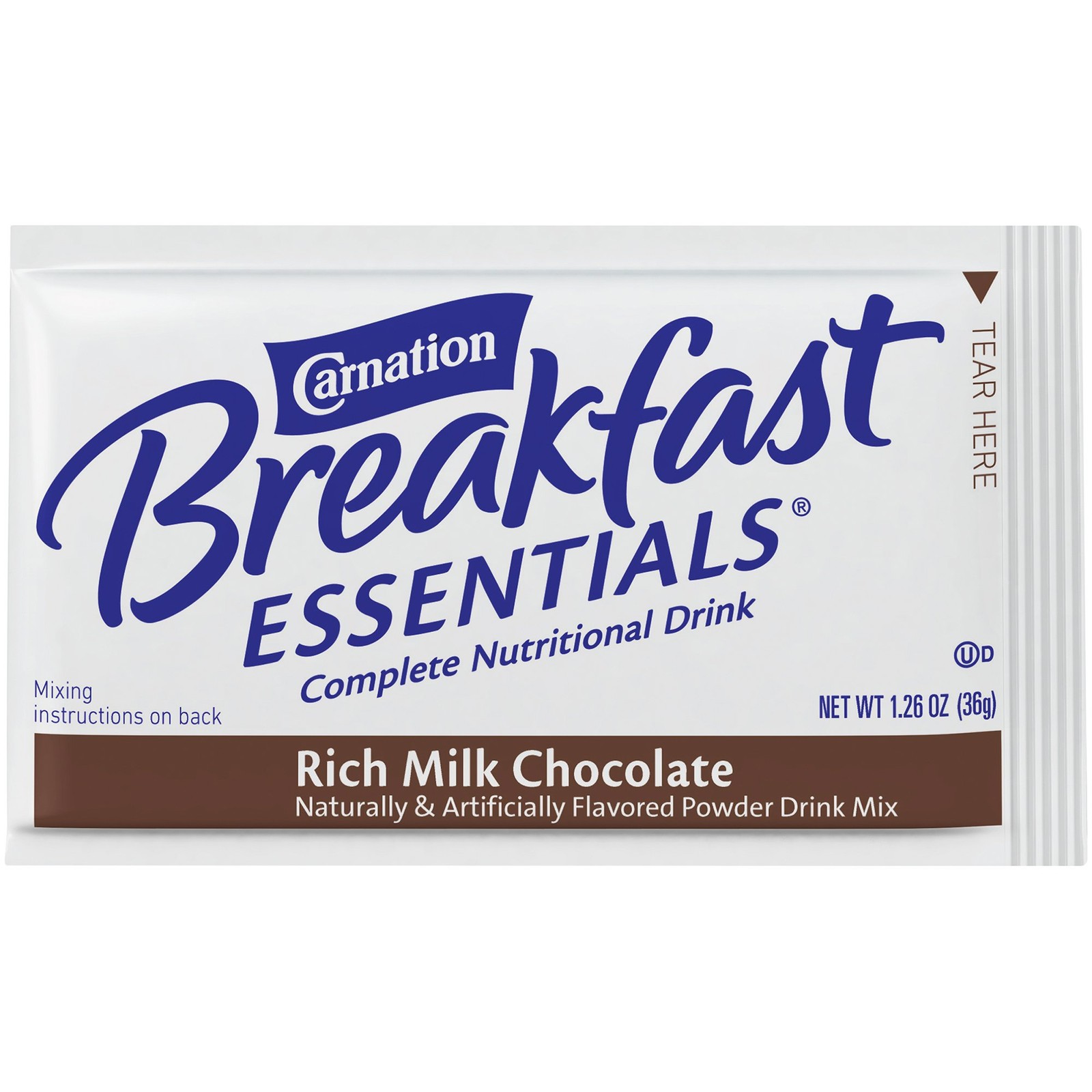 Nestle Carnation Breakfast Essentials Complete Nutritional Drink Chocolate 10 Ct