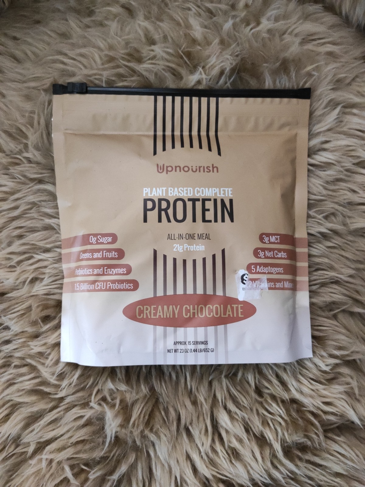 UpNourish Creamy Chocolate Vegan Protein Powder 54 Superfoods 23Oz/15 Servings !