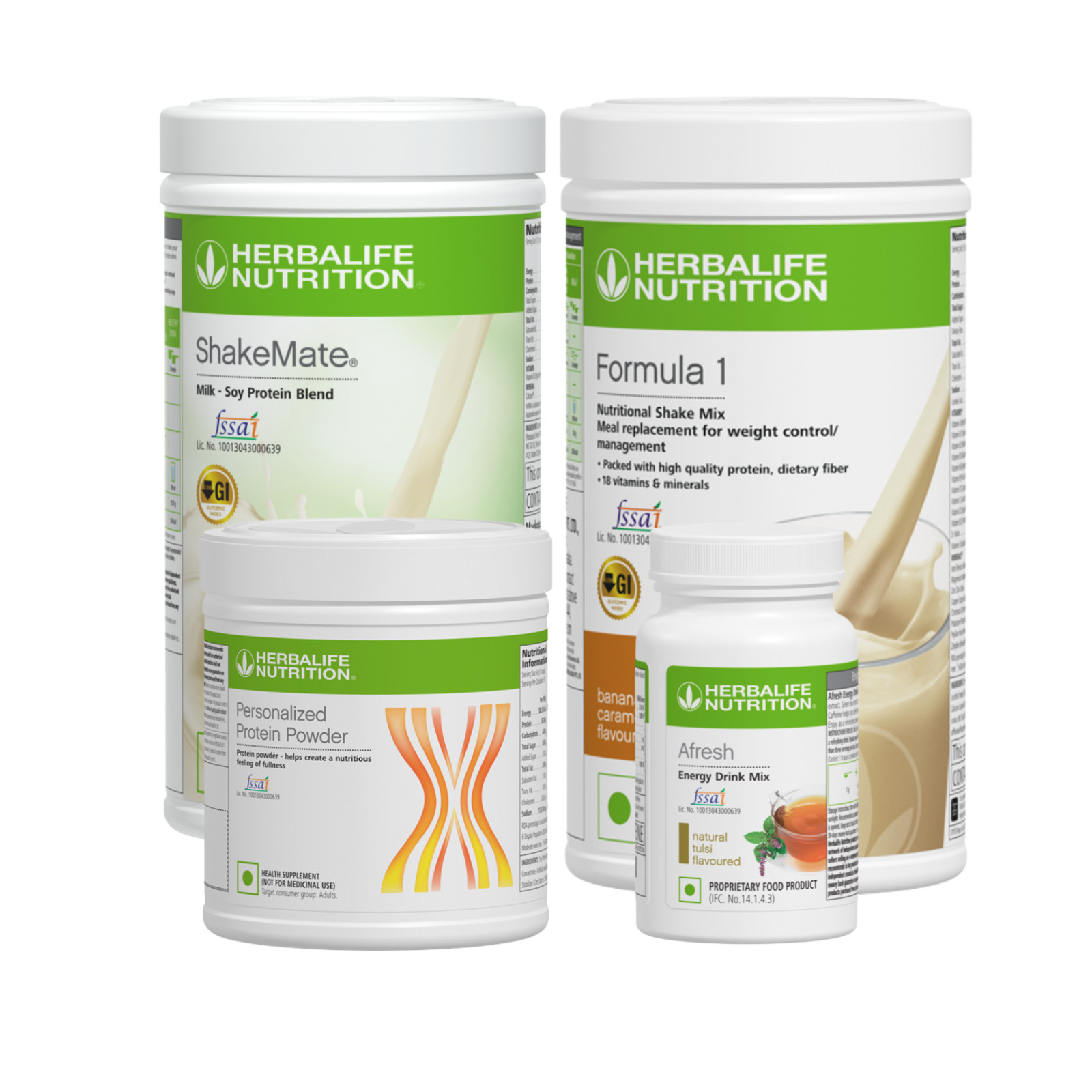 HERBALIFE COMBO (SHAKEMATE, BANANA, PROTEIN 200GM. AFRESH) LONG EXPIRY
