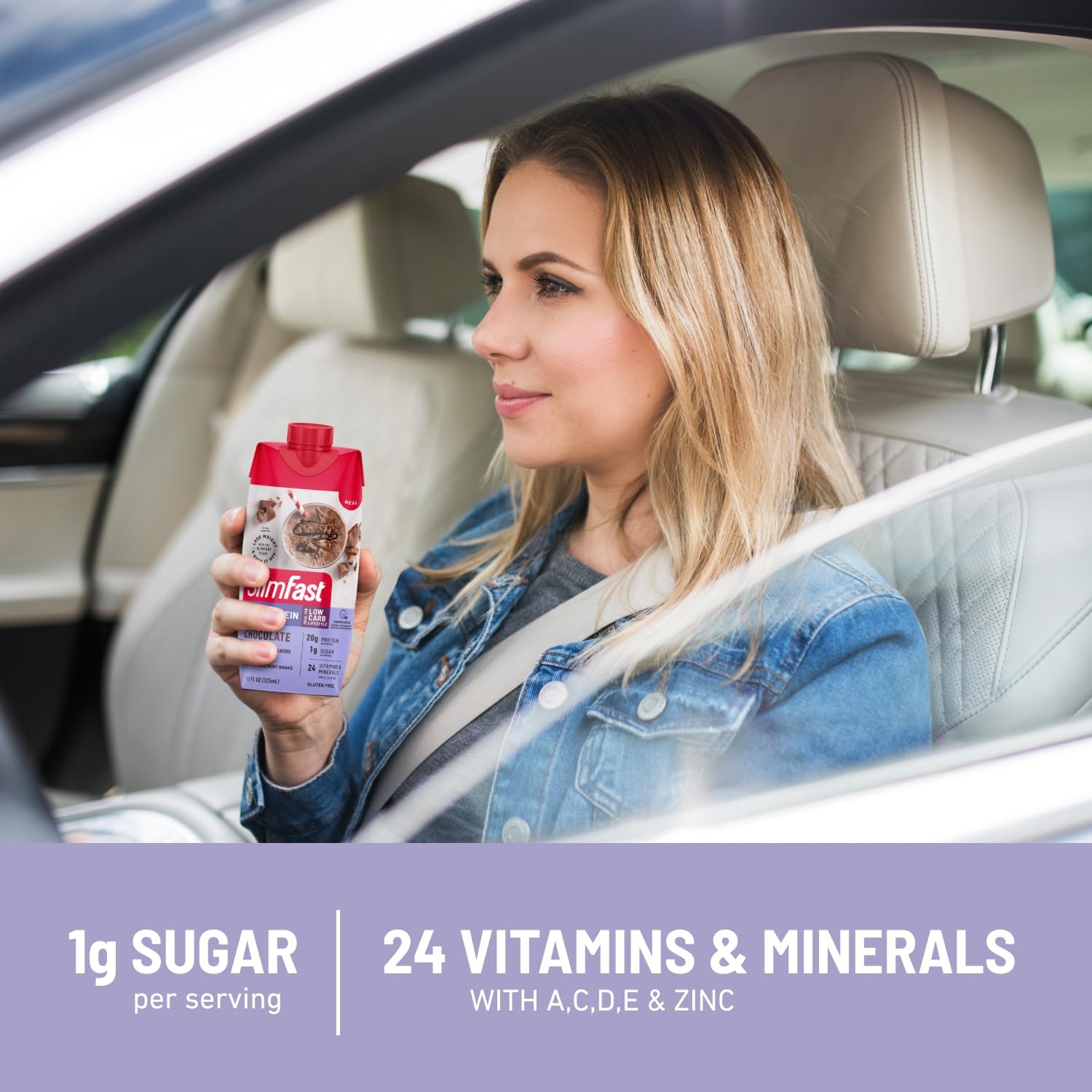 SlimFast Protein Shake, Strawberry- 20g Protein, Meal Replacement Shake Ready…