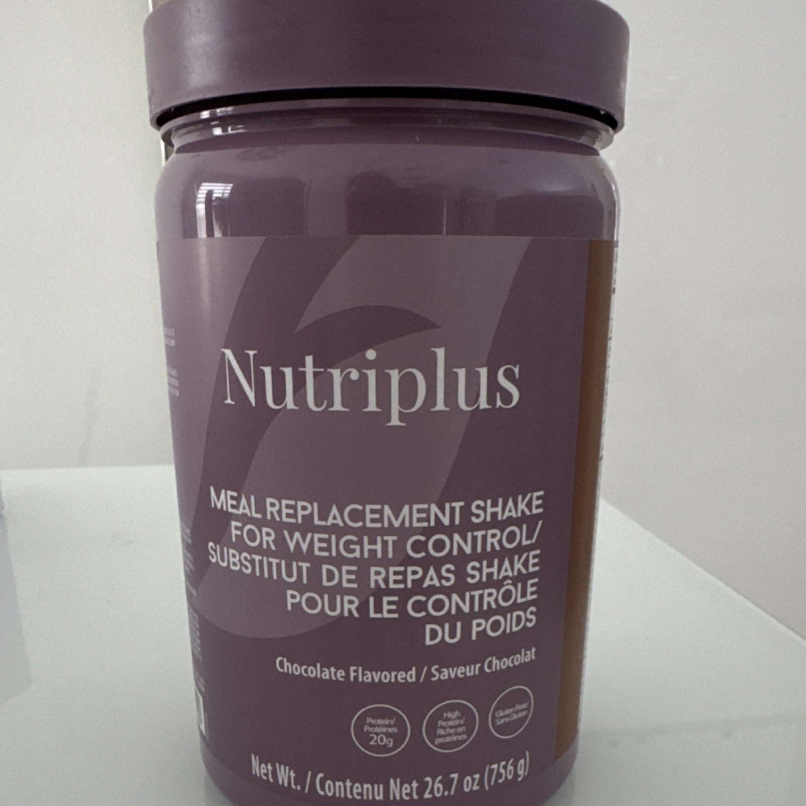 Nutriplus High Protein Gluten-Free Meal Replacement Shake Chocolate 26.7 oz