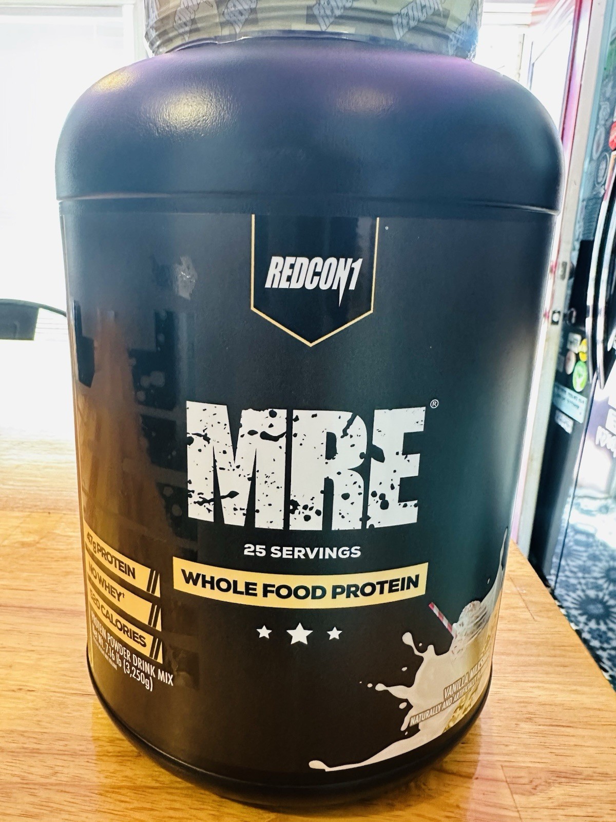 REDCON1 MRE Protein Powder, Vanilla Milkshake, Meal Replacement, 47g 7.16lb 2028