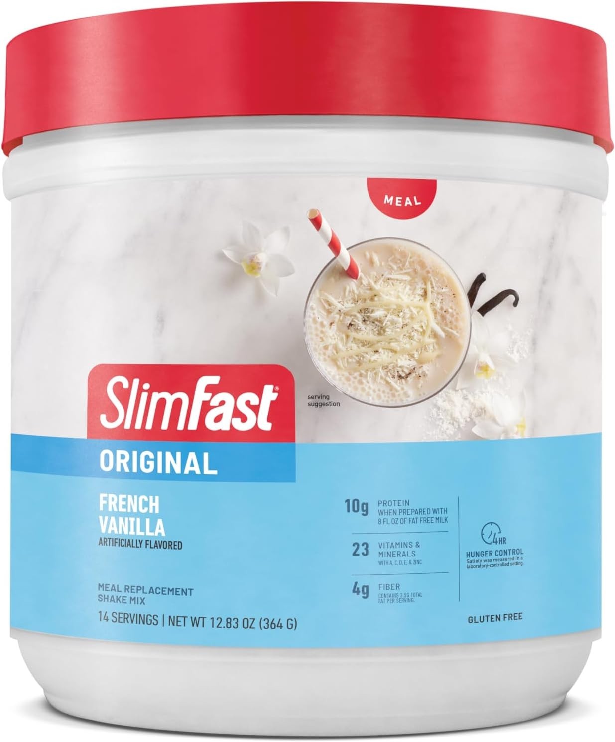 Creamy French Vanilla Weight Loss Shake Mix, 10g Protein, 4g Fiber – Pack of 3