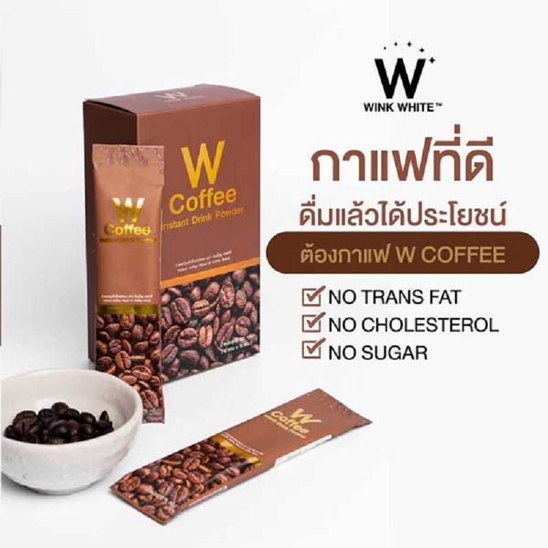 3x Wink White W Coffee Instant Drink Healthy Slimming Sugar Free Weight Control