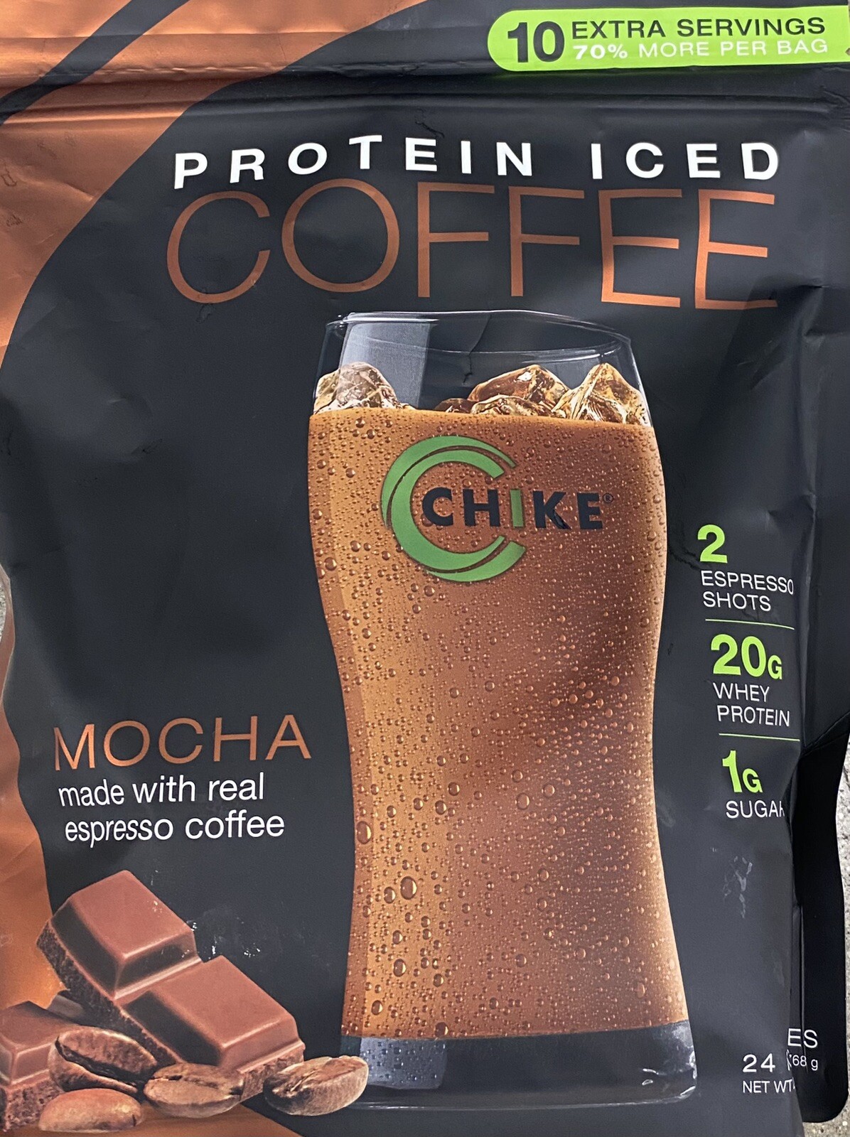 Chike Ice Coffee HIGH PROTEIN Whey Powder Mocha 27.1 oz Bag – 6 PACK
