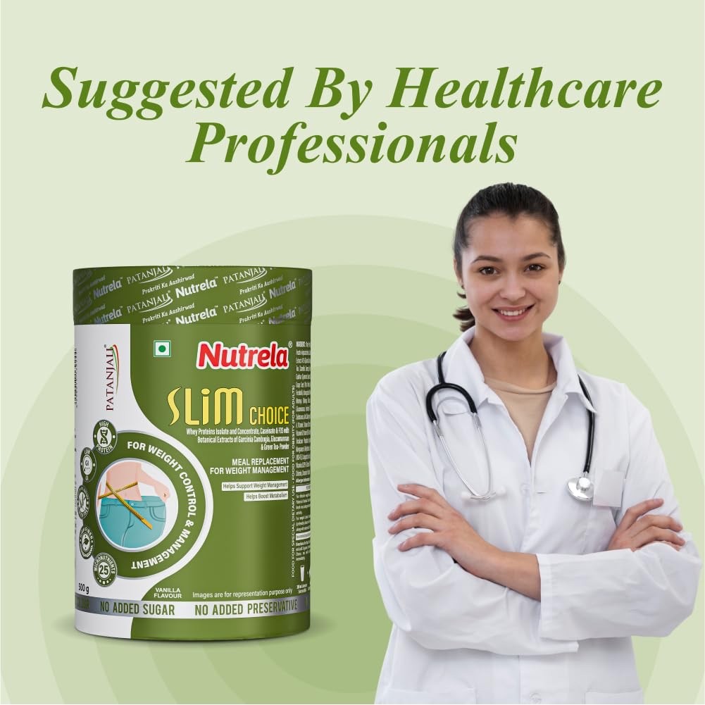 2 X 500 gm Nutrela Slim Choice Meal Replacement Protein Shake for Weight Loss