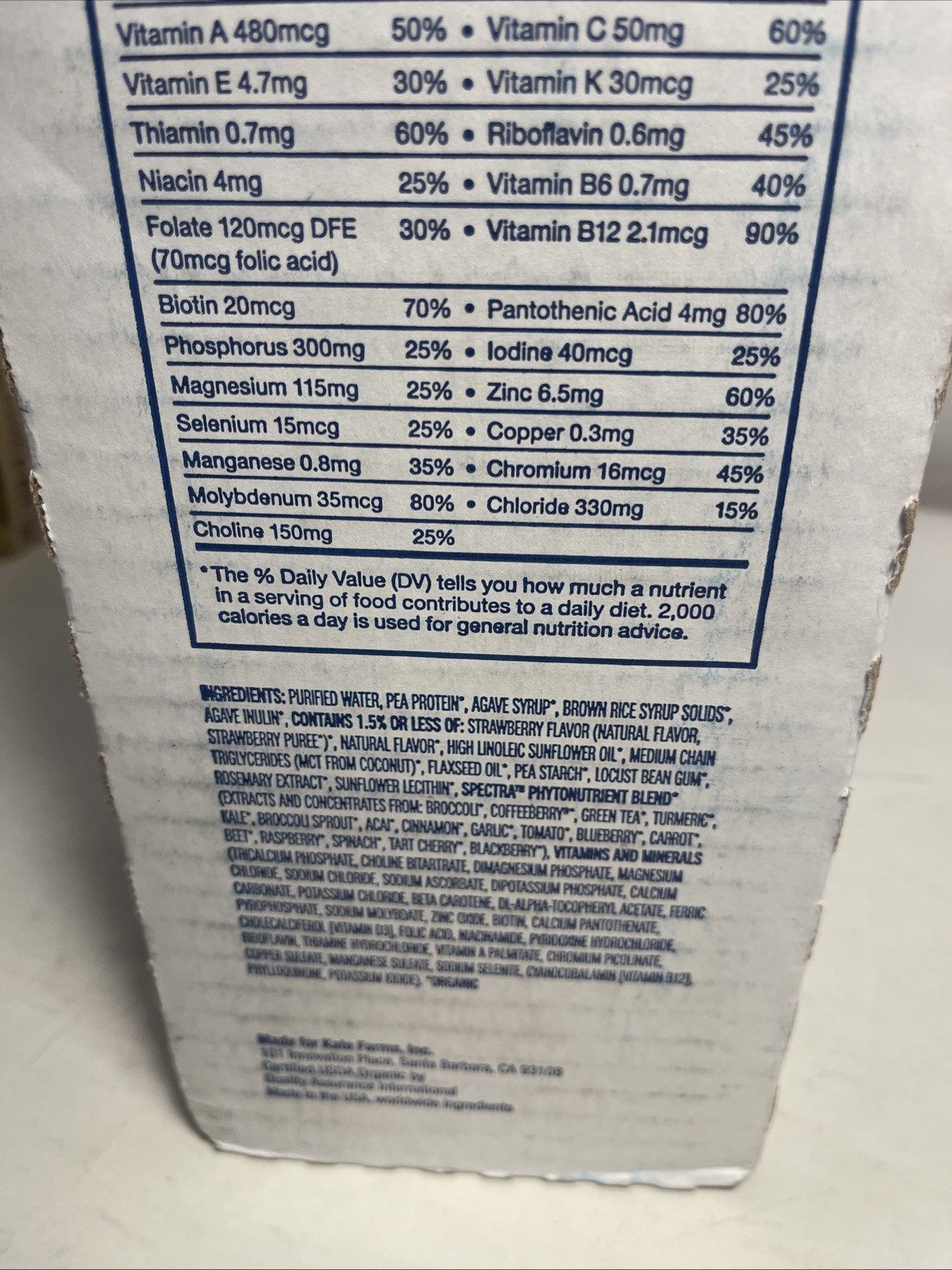 NEW Sealed Case of KATE FARMS Standard 1.4 STRAWBERRY Formula 12, 11 oz (14a