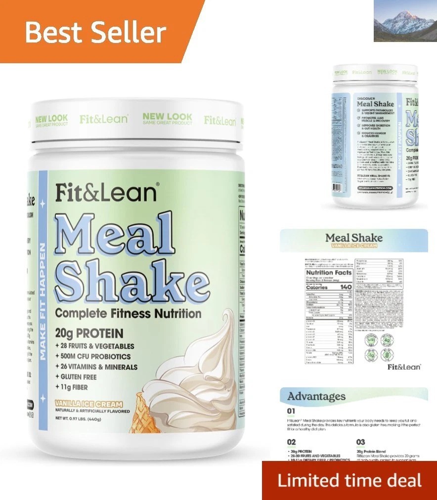 High-Fiber Protein Shake – Vanilla Flavor, 1lb, Gut Health & Weight Support