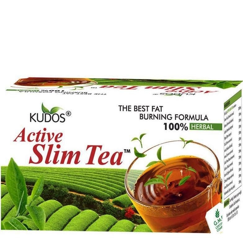 2 PACK Kudos Active Slim tea 30 Bags EACH Best Fat burning formula 100 % Herbal