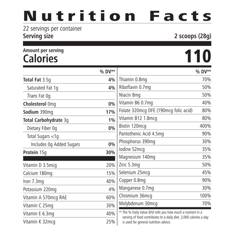 Herbalife Vanilla High Protein Beverage Mix (616g) – Protein Shake, 15g