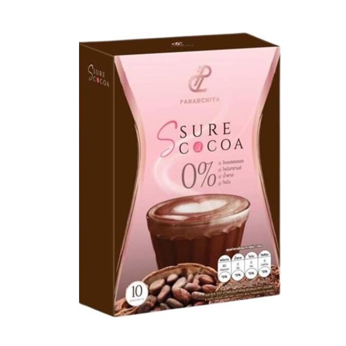 3x S Sure Cocoa Instant Powder Mix Drink Control Hunger Pananchita No Sugar