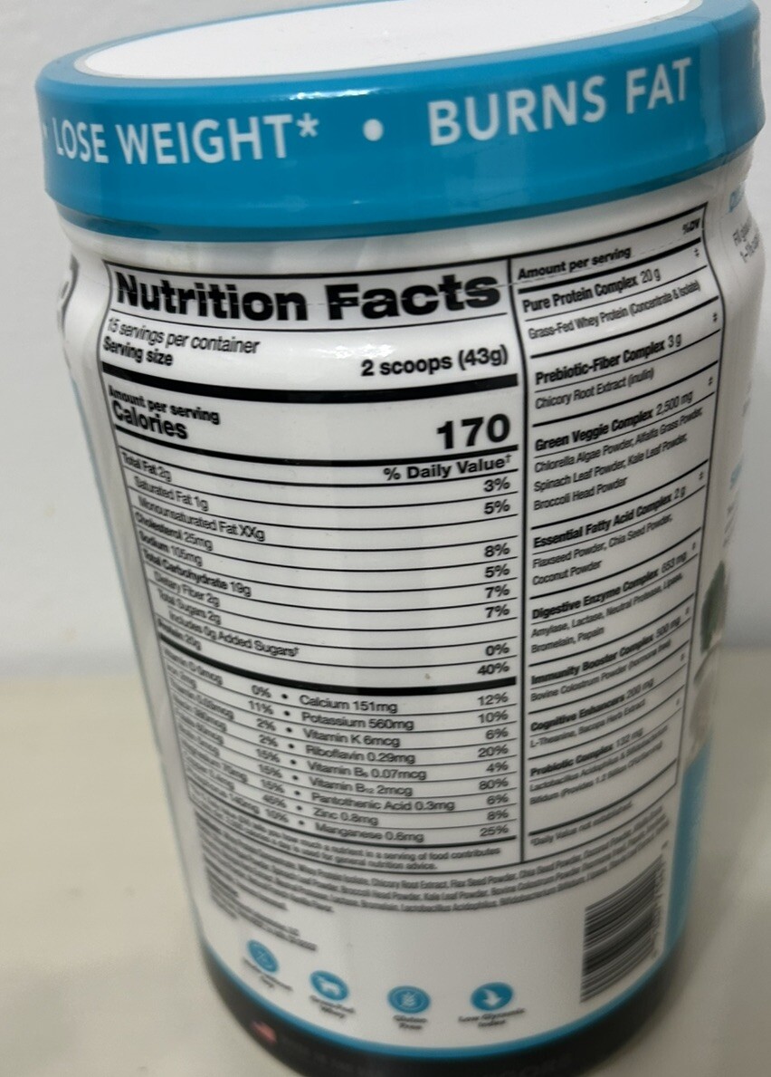 INVIGOR8 Superfood Grass Fed Whey Protein Isolate Shake Sealed