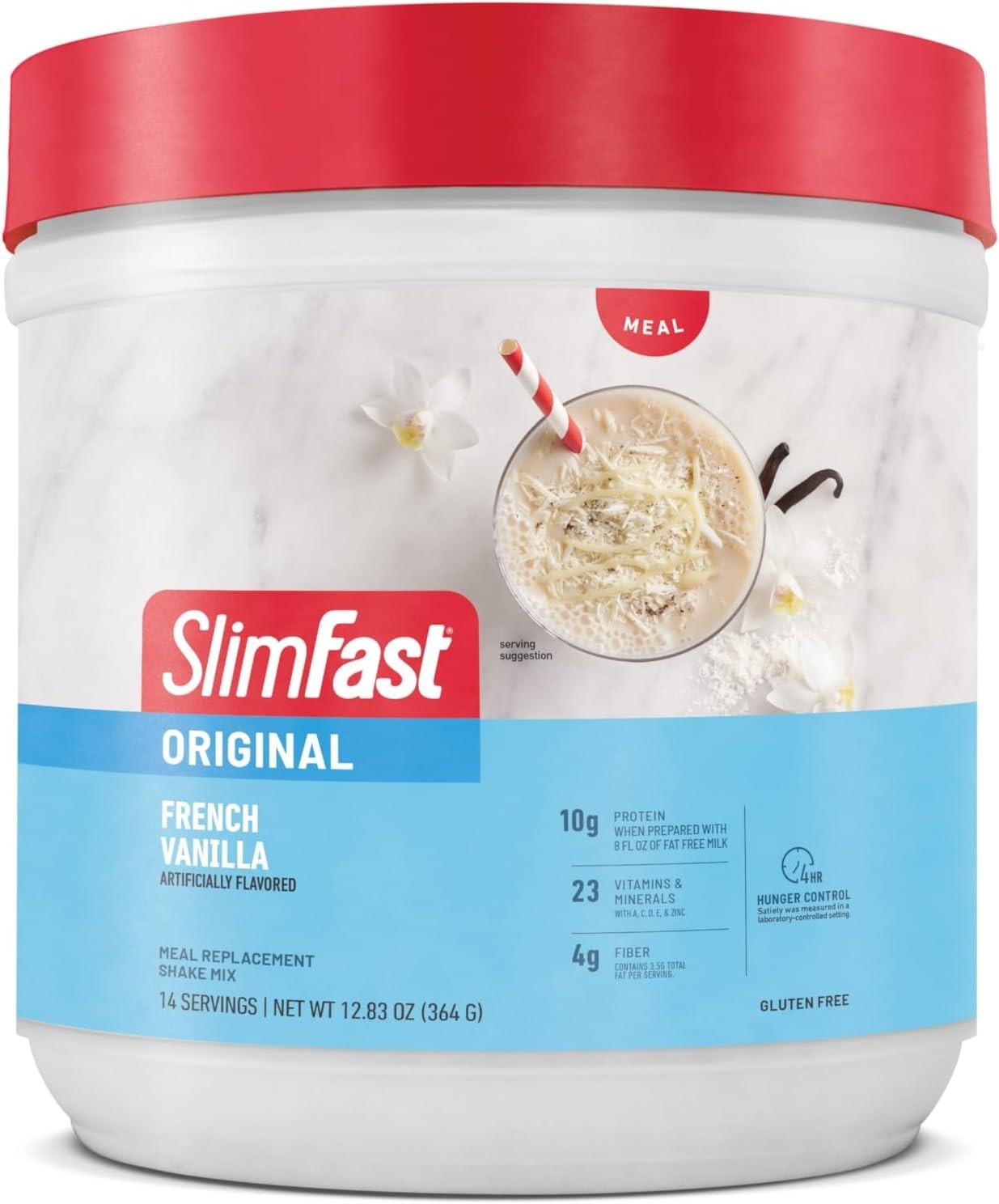 Meal Replacement Powder, French Vanilla, Weight Loss Shake Mix, 10g of Protei…