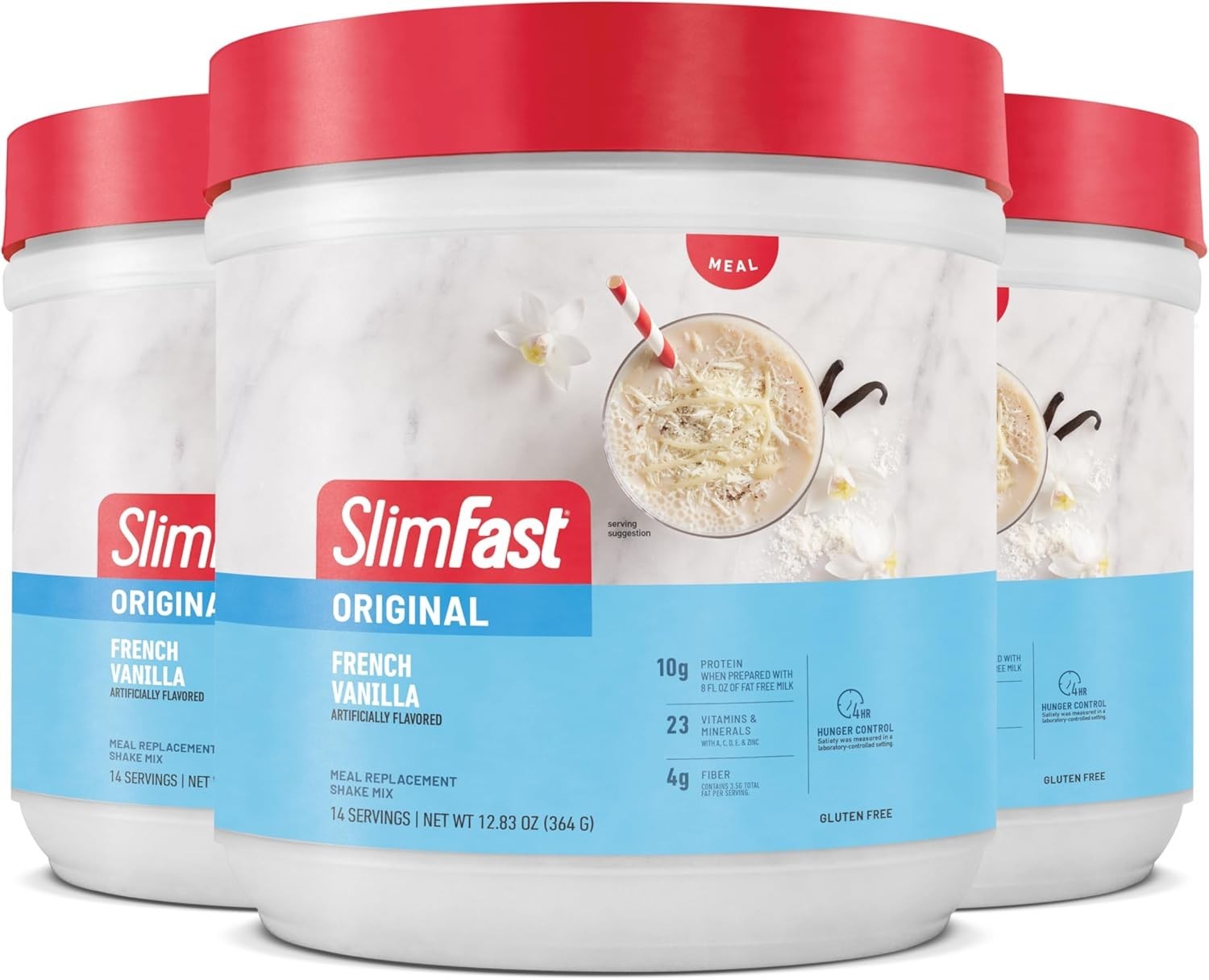 Meal Replacement Powder, French Vanilla, Weight Loss Shake Mix, 10g of Protei…