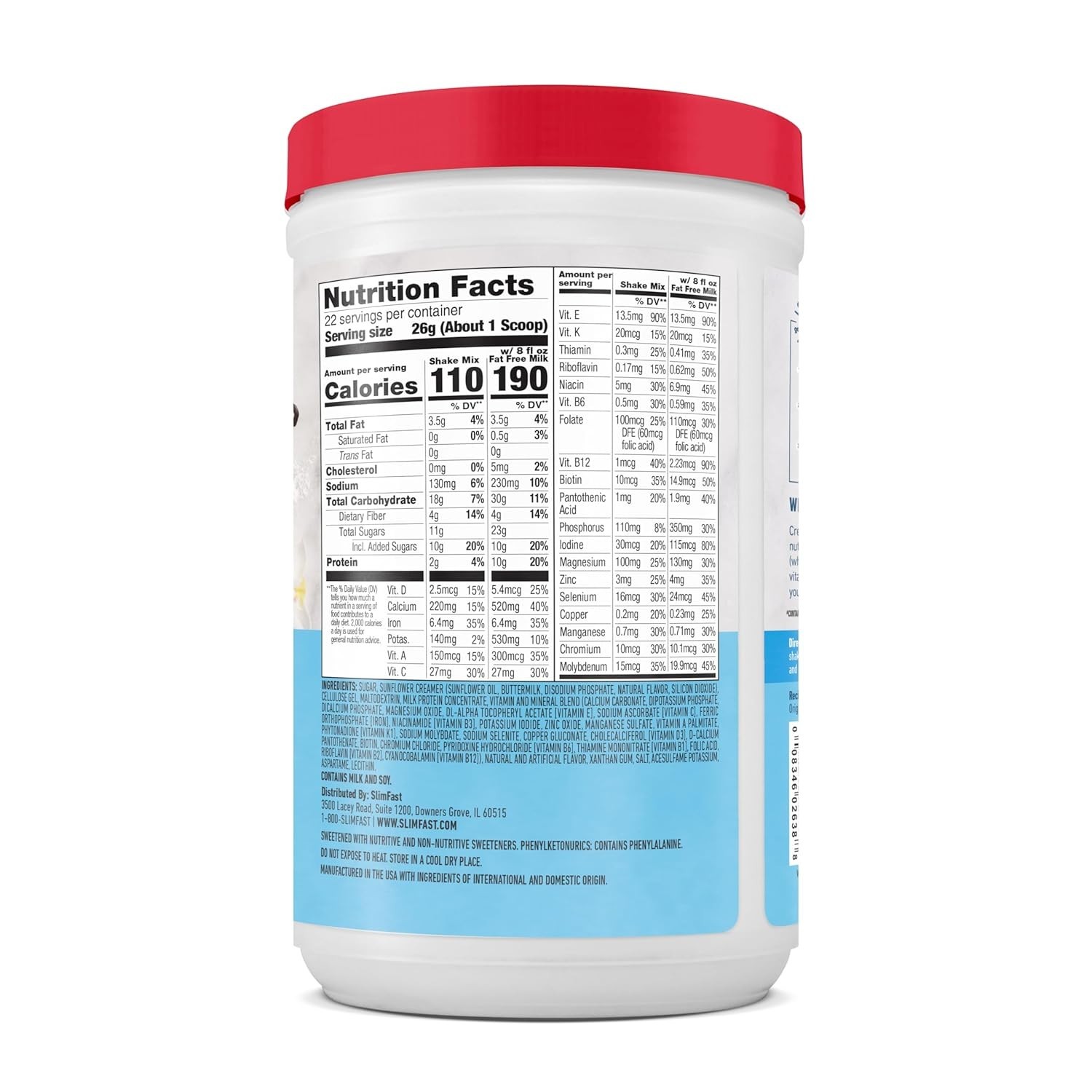 Protein-Packed French Vanilla Shake Mix for Weight Loss – 4g Fiber, 10g Protein