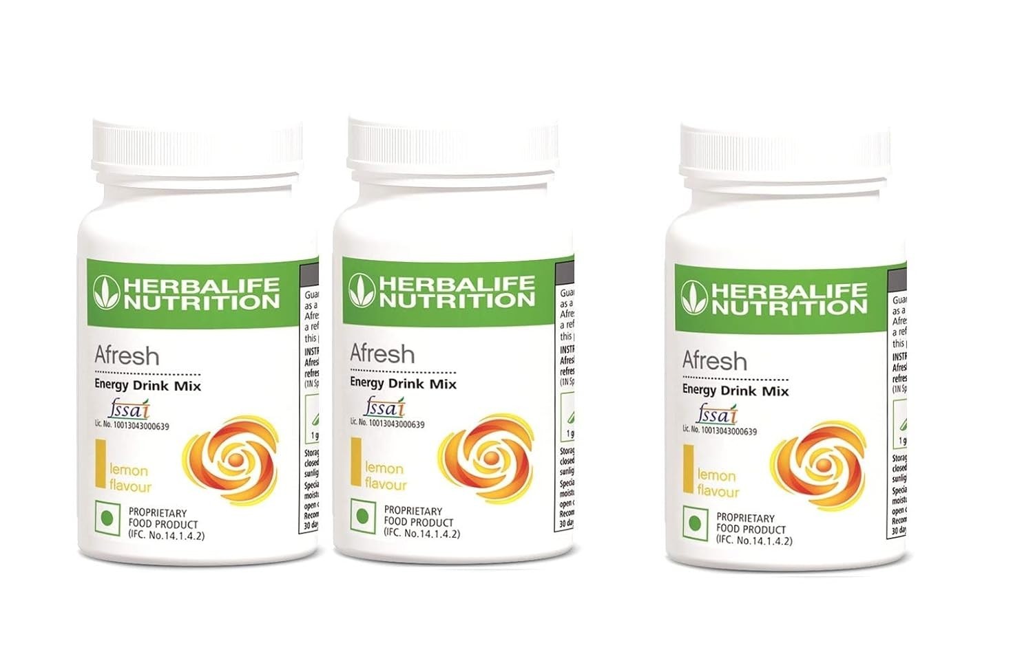Herbalife Nutrition Afresh Energy Drink Mix 50g Each (Pack Of 3) Lemon Flavour