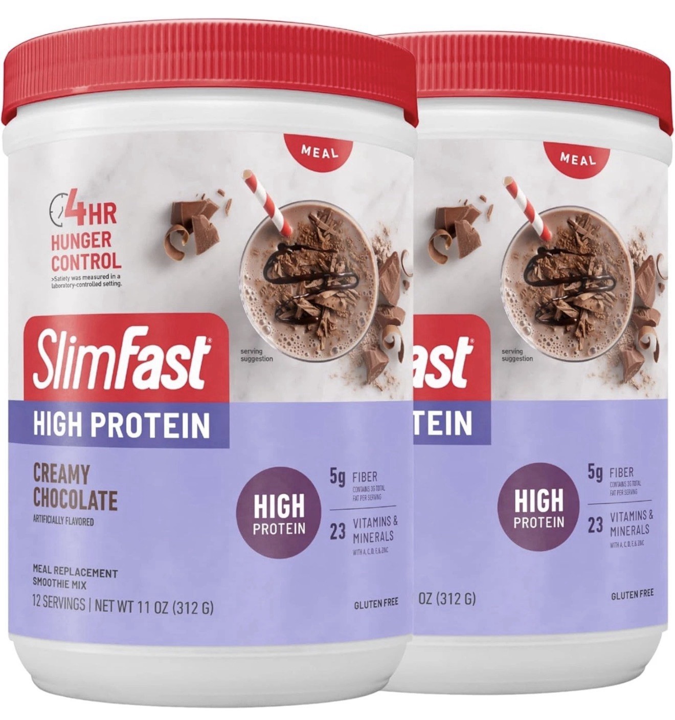 SlimFast High Protein Meal Replacement Shake Powder, 12 Servings (Pack of 2),20g