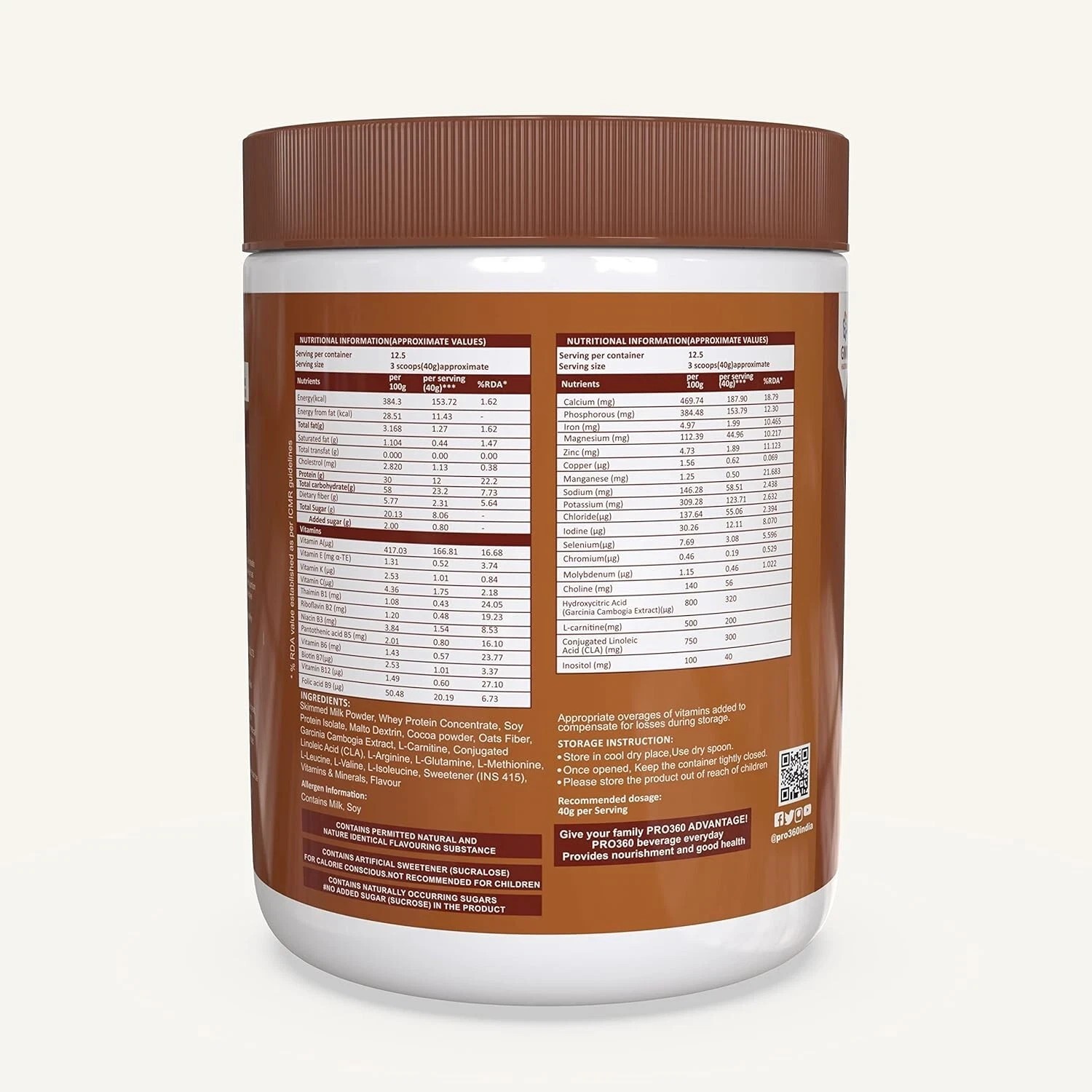 Pro360 Slim Shake Meal Replacement Protein Powder Weight Control 500Gm