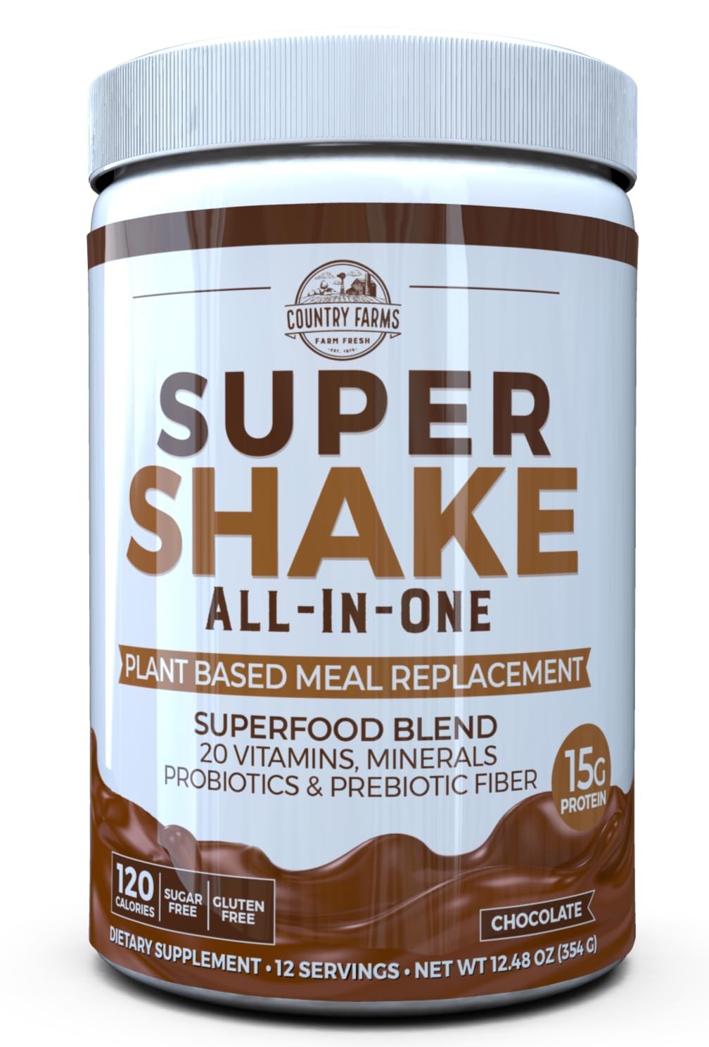 Country Farms All-in-One Super Shake Meal Replacement 15g Plant Protein Dieta…