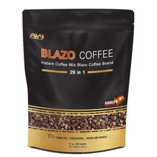 10x BLAZO Coffee 29 in 1 Weight Control No Sugar Arabica Detox Diet (New Pack)
