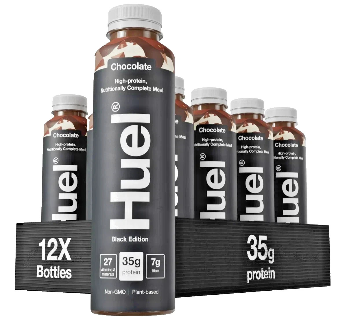 12x CHOCOLATE DRINKS HUEL HIGH PROTEIN SHAKE MEAL REPLACEMENT SHAKES PLANT BASED