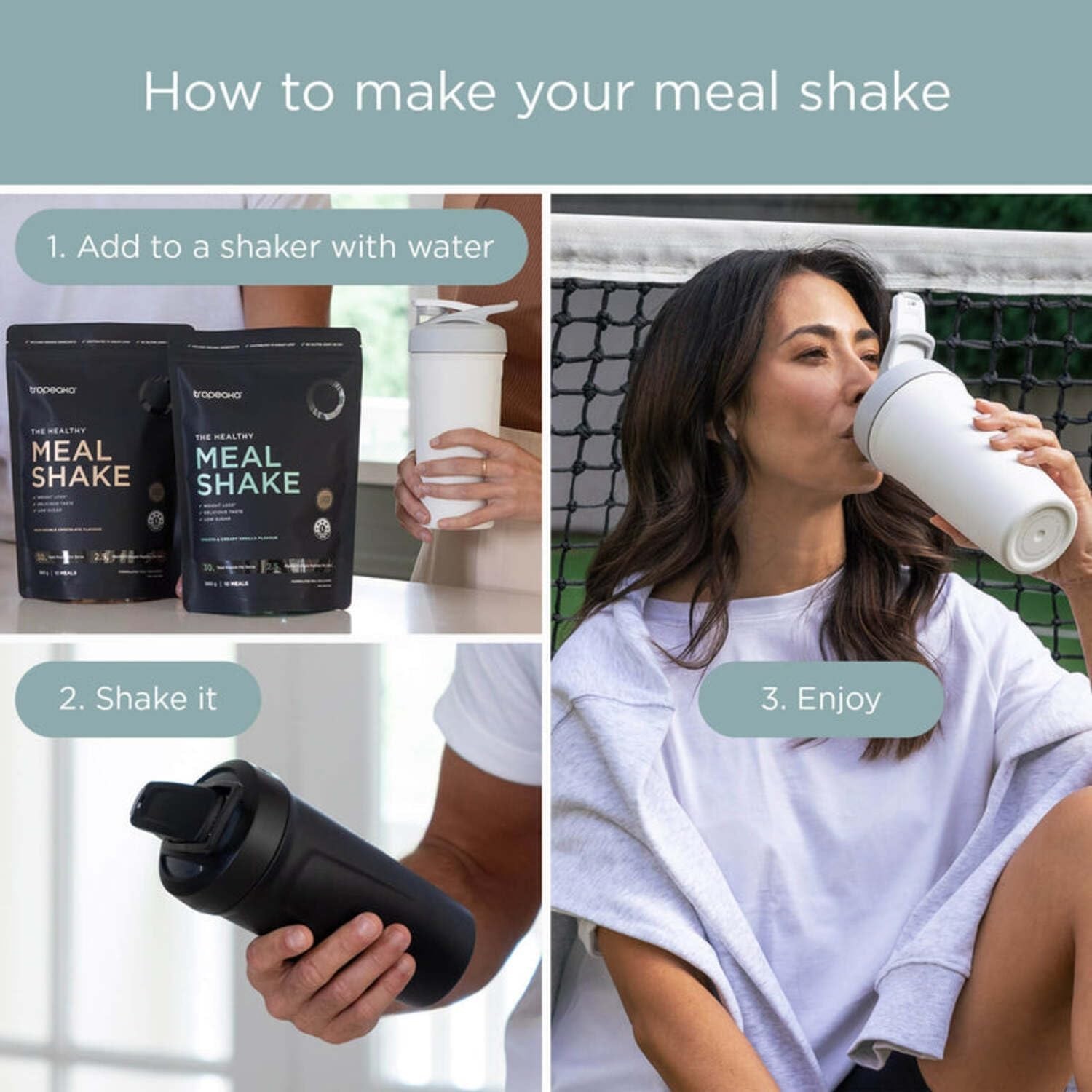 Tropeaka Meal Shake Cookies & Cream 30g Protein Collagen Fiber 10 Servings