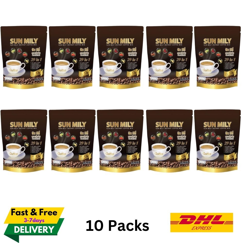 10x Sun Coffee Healthy Instant Coffee 29 in1 Herbs Weight Control No Cholesterol