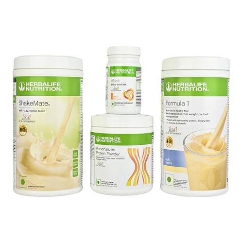 Weight Management Combo Kulfi Shake Protein Peach Drink Shakemate 1250g FS