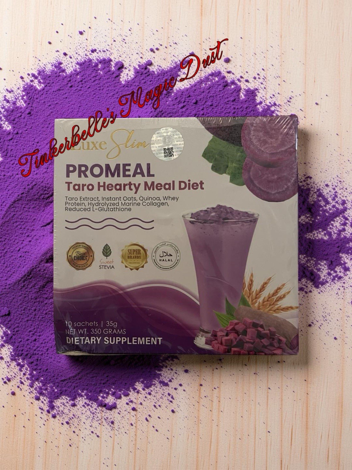 Luxe Slim Promeal TARO Heart Healthy Meal Diet Drink, 10 Sachets