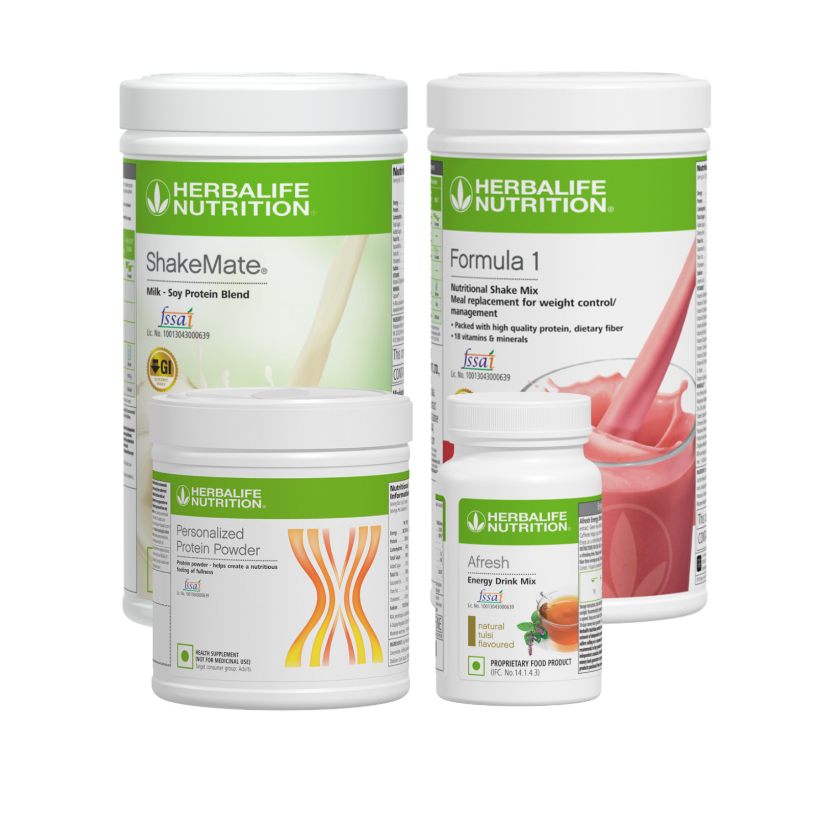 HERBALIFE COMBO (SHAKEMATE, STRAWBERRY, PROTEIN 200GM. AFRESH) LONG EXPIRY